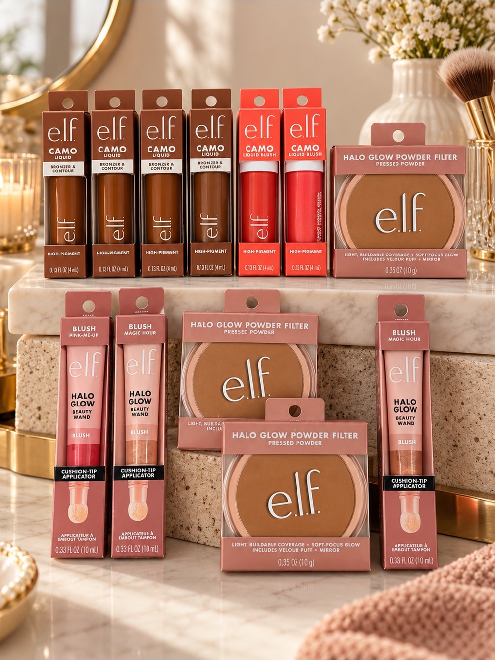 e.l.f. Cosmetics Makeup Bundle 12 Pieces NEW Blush Bronzer Powder